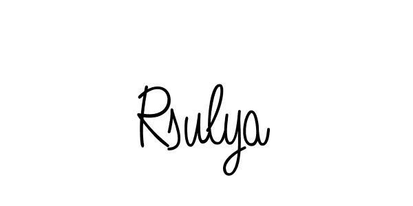 How to make Rsulya name signature. Use Angelique-Rose-font-FFP style for creating short signs online. This is the latest handwritten sign. Rsulya signature style 5 images and pictures png