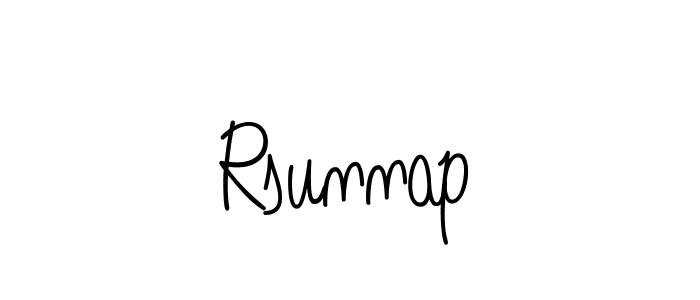 Use a signature maker to create a handwritten signature online. With this signature software, you can design (Angelique-Rose-font-FFP) your own signature for name Rsunnap. Rsunnap signature style 5 images and pictures png