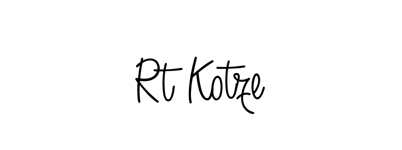 Use a signature maker to create a handwritten signature online. With this signature software, you can design (Angelique-Rose-font-FFP) your own signature for name Rt Kotze. Rt Kotze signature style 5 images and pictures png