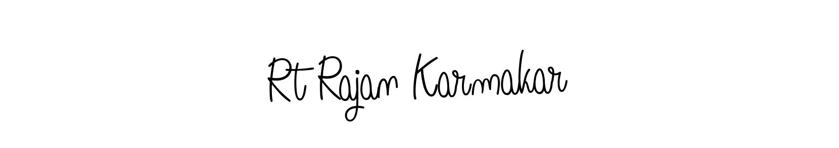 Rt Rajan Karmakar stylish signature style. Best Handwritten Sign (Angelique-Rose-font-FFP) for my name. Handwritten Signature Collection Ideas for my name Rt Rajan Karmakar. Rt Rajan Karmakar signature style 5 images and pictures png
