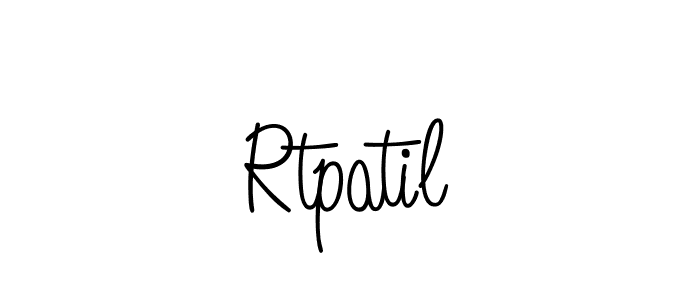 How to make Rtpatil name signature. Use Angelique-Rose-font-FFP style for creating short signs online. This is the latest handwritten sign. Rtpatil signature style 5 images and pictures png