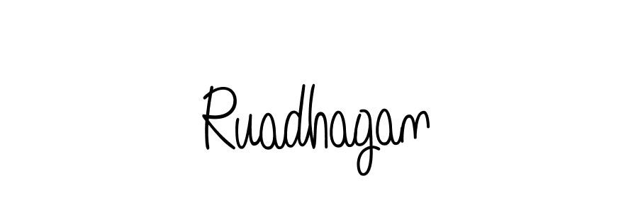 Make a beautiful signature design for name Ruadhagan. With this signature (Angelique-Rose-font-FFP) style, you can create a handwritten signature for free. Ruadhagan signature style 5 images and pictures png
