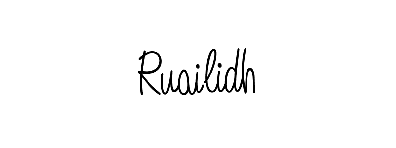 Ruailidh stylish signature style. Best Handwritten Sign (Angelique-Rose-font-FFP) for my name. Handwritten Signature Collection Ideas for my name Ruailidh. Ruailidh signature style 5 images and pictures png