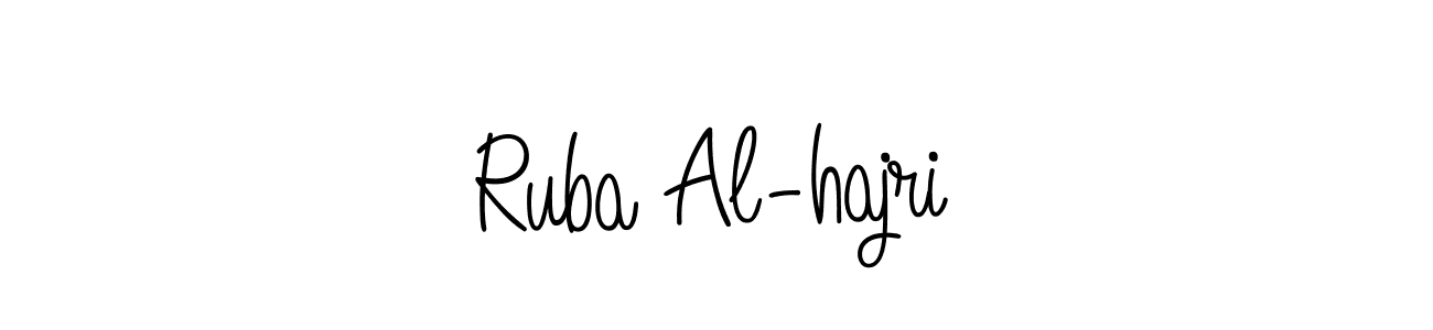 Make a beautiful signature design for name Ruba Al-hajri. With this signature (Angelique-Rose-font-FFP) style, you can create a handwritten signature for free. Ruba Al-hajri signature style 5 images and pictures png