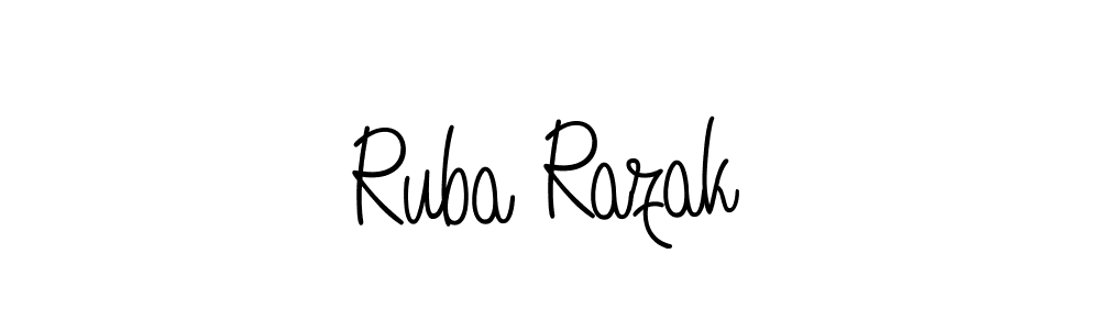 How to Draw Ruba Razak signature style? Angelique-Rose-font-FFP is a latest design signature styles for name Ruba Razak. Ruba Razak signature style 5 images and pictures png