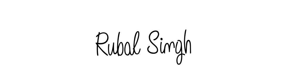 You should practise on your own different ways (Angelique-Rose-font-FFP) to write your name (Rubal Singh) in signature. don't let someone else do it for you. Rubal Singh signature style 5 images and pictures png