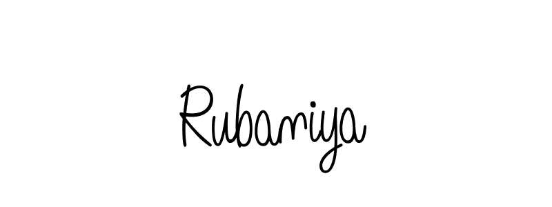 Also we have Rubaniya name is the best signature style. Create professional handwritten signature collection using Angelique-Rose-font-FFP autograph style. Rubaniya signature style 5 images and pictures png