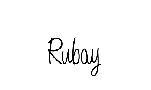 How to make Rubay signature? Angelique-Rose-font-FFP is a professional autograph style. Create handwritten signature for Rubay name. Rubay signature style 5 images and pictures png