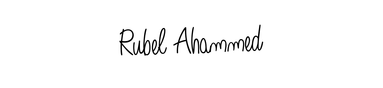 Design your own signature with our free online signature maker. With this signature software, you can create a handwritten (Angelique-Rose-font-FFP) signature for name Rubel Ahammed. Rubel Ahammed signature style 5 images and pictures png