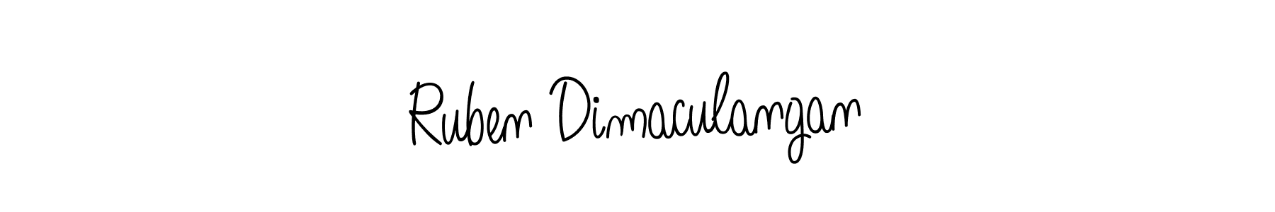 How to make Ruben Dimaculangan name signature. Use Angelique-Rose-font-FFP style for creating short signs online. This is the latest handwritten sign. Ruben Dimaculangan signature style 5 images and pictures png