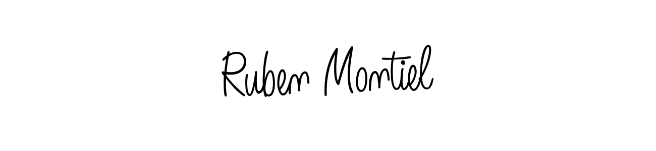 Make a beautiful signature design for name Ruben Montiel. With this signature (Angelique-Rose-font-FFP) style, you can create a handwritten signature for free. Ruben Montiel signature style 5 images and pictures png