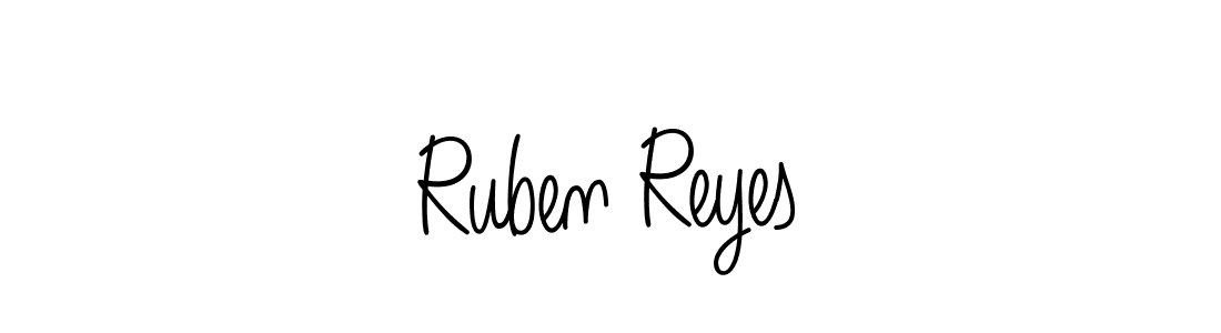 Use a signature maker to create a handwritten signature online. With this signature software, you can design (Angelique-Rose-font-FFP) your own signature for name Ruben Reyes. Ruben Reyes signature style 5 images and pictures png