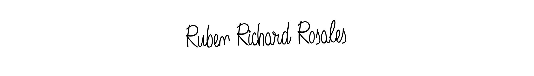 Design your own signature with our free online signature maker. With this signature software, you can create a handwritten (Angelique-Rose-font-FFP) signature for name Ruben Richard Rosales. Ruben Richard Rosales signature style 5 images and pictures png