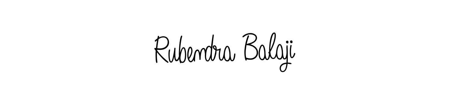 Design your own signature with our free online signature maker. With this signature software, you can create a handwritten (Angelique-Rose-font-FFP) signature for name Rubendra Balaji. Rubendra Balaji signature style 5 images and pictures png