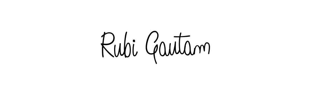 This is the best signature style for the Rubi Gautam name. Also you like these signature font (Angelique-Rose-font-FFP). Mix name signature. Rubi Gautam signature style 5 images and pictures png