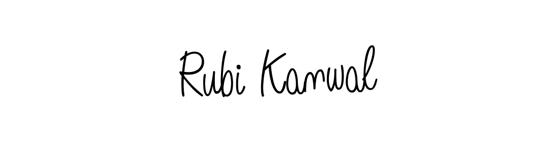 How to make Rubi Kanwal signature? Angelique-Rose-font-FFP is a professional autograph style. Create handwritten signature for Rubi Kanwal name. Rubi Kanwal signature style 5 images and pictures png