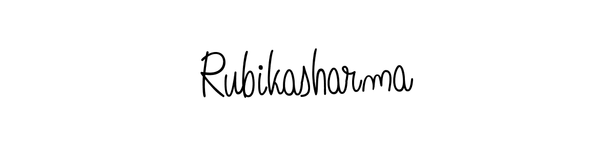 Use a signature maker to create a handwritten signature online. With this signature software, you can design (Angelique-Rose-font-FFP) your own signature for name Rubikasharma. Rubikasharma signature style 5 images and pictures png