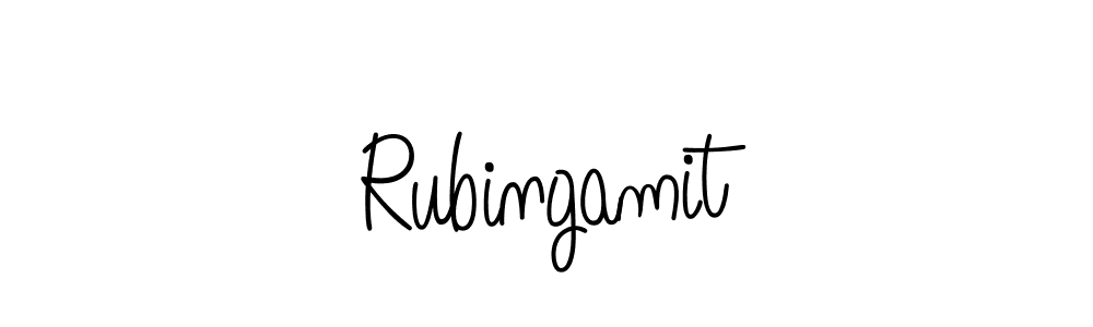 Use a signature maker to create a handwritten signature online. With this signature software, you can design (Angelique-Rose-font-FFP) your own signature for name Rubingamit. Rubingamit signature style 5 images and pictures png