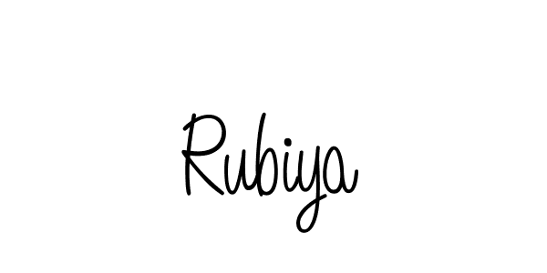 How to make Rubiya name signature. Use Angelique-Rose-font-FFP style for creating short signs online. This is the latest handwritten sign. Rubiya signature style 5 images and pictures png