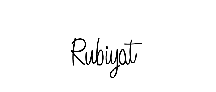 How to make Rubiyat name signature. Use Angelique-Rose-font-FFP style for creating short signs online. This is the latest handwritten sign. Rubiyat signature style 5 images and pictures png
