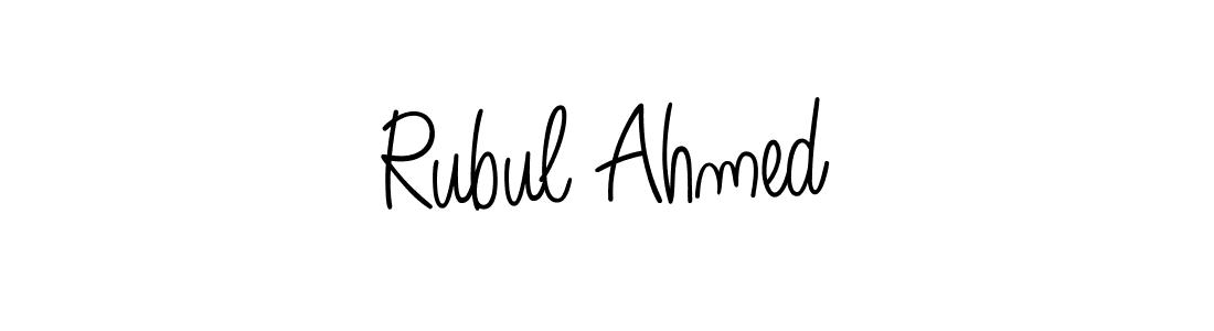 if you are searching for the best signature style for your name Rubul Ahmed. so please give up your signature search. here we have designed multiple signature styles  using Angelique-Rose-font-FFP. Rubul Ahmed signature style 5 images and pictures png