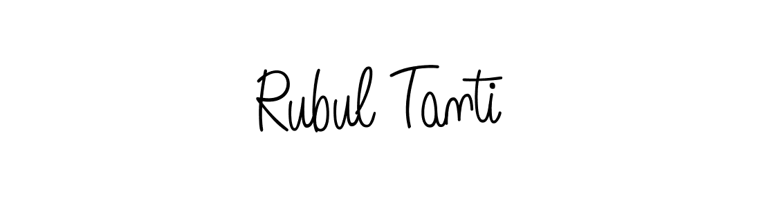 How to Draw Rubul Tanti signature style? Angelique-Rose-font-FFP is a latest design signature styles for name Rubul Tanti. Rubul Tanti signature style 5 images and pictures png