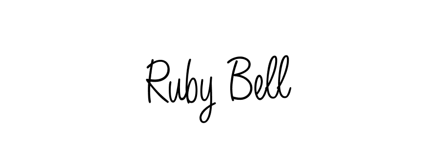 The best way (Angelique-Rose-font-FFP) to make a short signature is to pick only two or three words in your name. The name Ruby Bell include a total of six letters. For converting this name. Ruby Bell signature style 5 images and pictures png