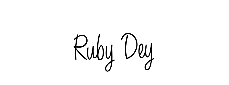 Ruby Dey stylish signature style. Best Handwritten Sign (Angelique-Rose-font-FFP) for my name. Handwritten Signature Collection Ideas for my name Ruby Dey. Ruby Dey signature style 5 images and pictures png