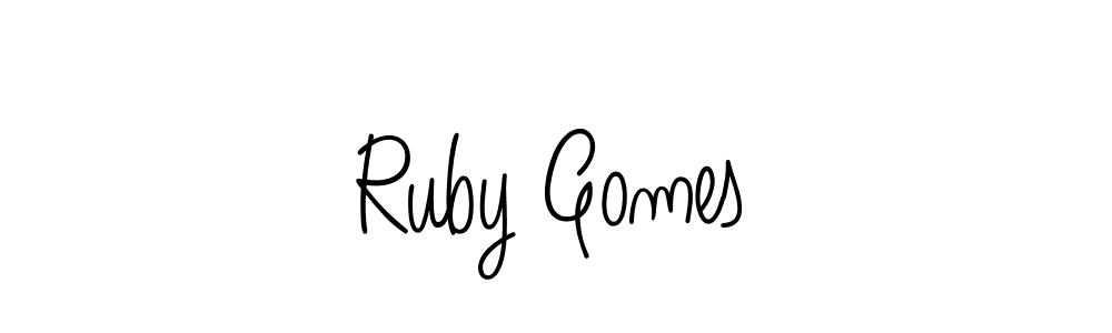 How to Draw Ruby Gomes signature style? Angelique-Rose-font-FFP is a latest design signature styles for name Ruby Gomes. Ruby Gomes signature style 5 images and pictures png
