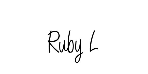 Also we have Ruby L name is the best signature style. Create professional handwritten signature collection using Angelique-Rose-font-FFP autograph style. Ruby L signature style 5 images and pictures png