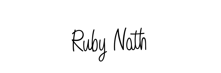 Here are the top 10 professional signature styles for the name Ruby Nath. These are the best autograph styles you can use for your name. Ruby Nath signature style 5 images and pictures png