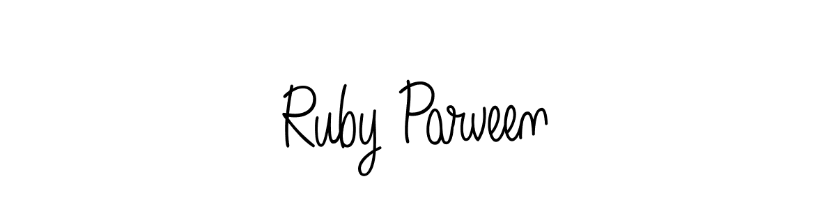 How to Draw Ruby Parveen signature style? Angelique-Rose-font-FFP is a latest design signature styles for name Ruby Parveen. Ruby Parveen signature style 5 images and pictures png