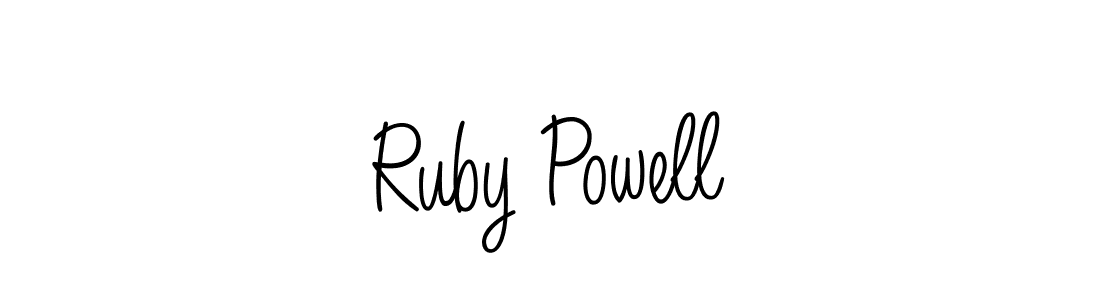 Use a signature maker to create a handwritten signature online. With this signature software, you can design (Angelique-Rose-font-FFP) your own signature for name Ruby Powell. Ruby Powell signature style 5 images and pictures png