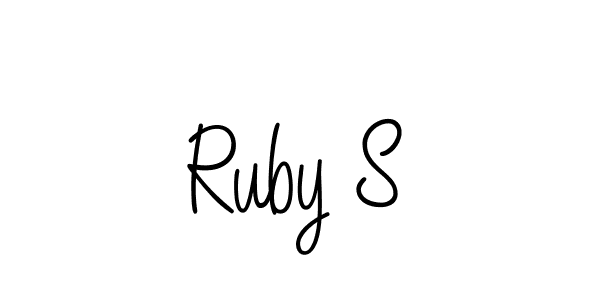 How to make Ruby S signature? Angelique-Rose-font-FFP is a professional autograph style. Create handwritten signature for Ruby S name. Ruby S signature style 5 images and pictures png