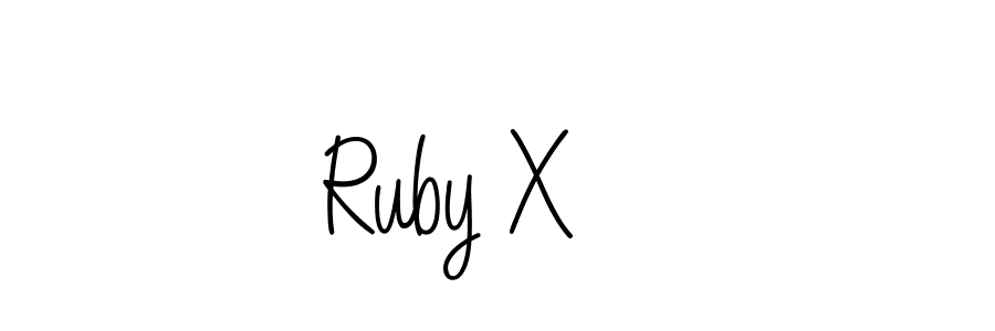 Make a beautiful signature design for name Ruby X   . With this signature (Angelique-Rose-font-FFP) style, you can create a handwritten signature for free. Ruby X    signature style 5 images and pictures png