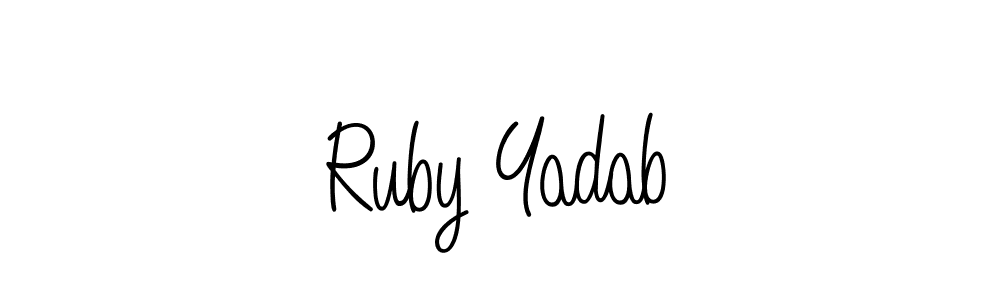 Also we have Ruby Yadab name is the best signature style. Create professional handwritten signature collection using Angelique-Rose-font-FFP autograph style. Ruby Yadab signature style 5 images and pictures png