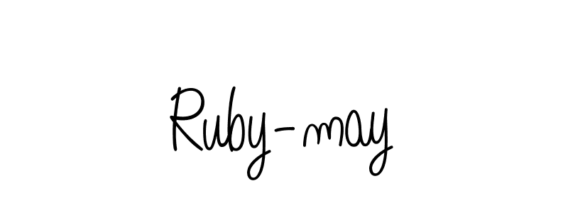 Also You can easily find your signature by using the search form. We will create Ruby-may name handwritten signature images for you free of cost using Angelique-Rose-font-FFP sign style. Ruby-may signature style 5 images and pictures png