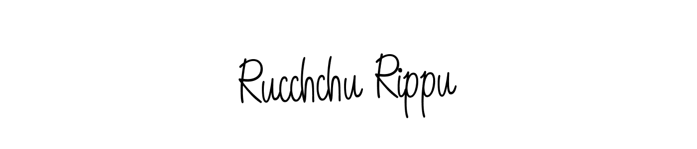 Design your own signature with our free online signature maker. With this signature software, you can create a handwritten (Angelique-Rose-font-FFP) signature for name Rucchchu Rippu. Rucchchu Rippu signature style 5 images and pictures png