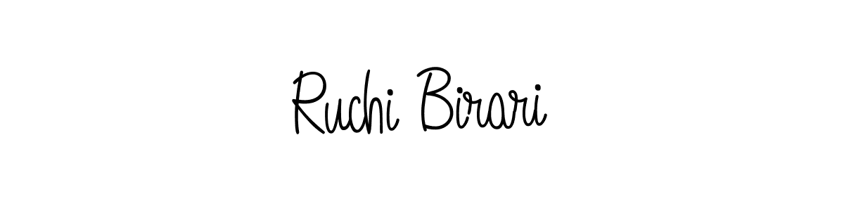 Use a signature maker to create a handwritten signature online. With this signature software, you can design (Angelique-Rose-font-FFP) your own signature for name Ruchi Birari. Ruchi Birari signature style 5 images and pictures png