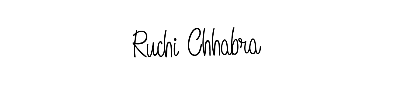 How to make Ruchi Chhabra name signature. Use Angelique-Rose-font-FFP style for creating short signs online. This is the latest handwritten sign. Ruchi Chhabra signature style 5 images and pictures png
