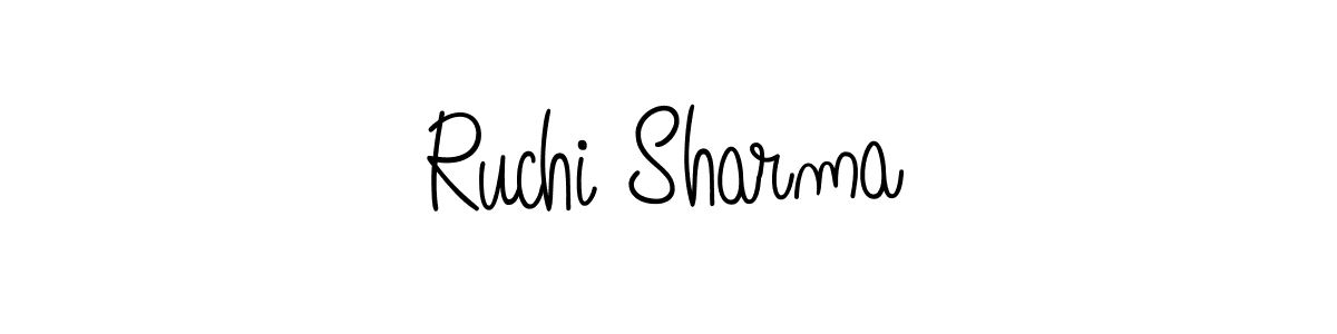 Use a signature maker to create a handwritten signature online. With this signature software, you can design (Angelique-Rose-font-FFP) your own signature for name Ruchi Sharma. Ruchi Sharma signature style 5 images and pictures png