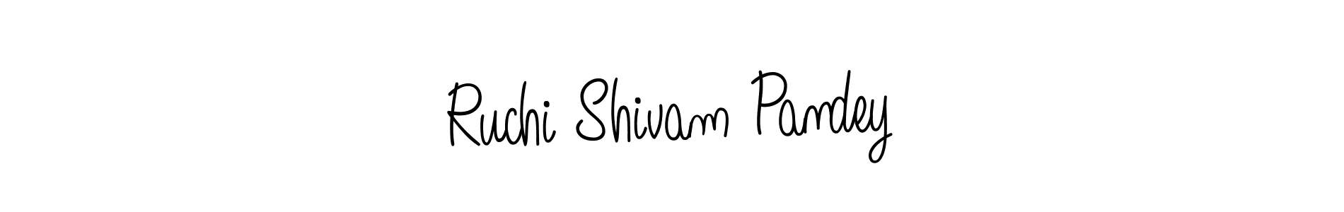 How to Draw Ruchi Shivam Pandey signature style? Angelique-Rose-font-FFP is a latest design signature styles for name Ruchi Shivam Pandey. Ruchi Shivam Pandey signature style 5 images and pictures png