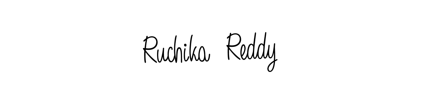 Use a signature maker to create a handwritten signature online. With this signature software, you can design (Angelique-Rose-font-FFP) your own signature for name Ruchika  Reddy. Ruchika  Reddy signature style 5 images and pictures png