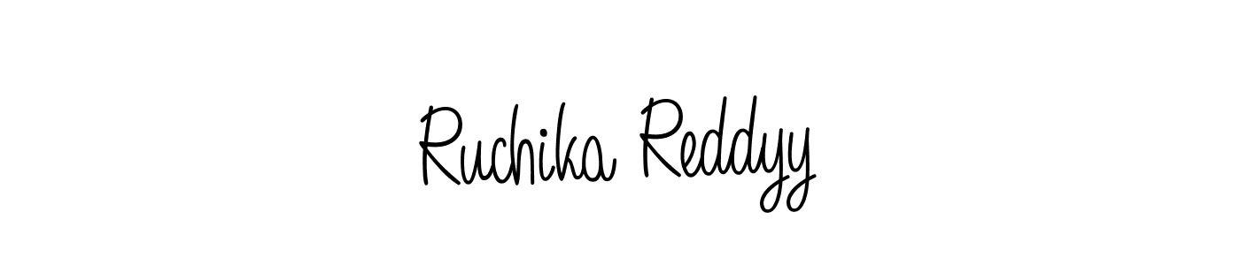 if you are searching for the best signature style for your name Ruchika Reddyy. so please give up your signature search. here we have designed multiple signature styles  using Angelique-Rose-font-FFP. Ruchika Reddyy signature style 5 images and pictures png