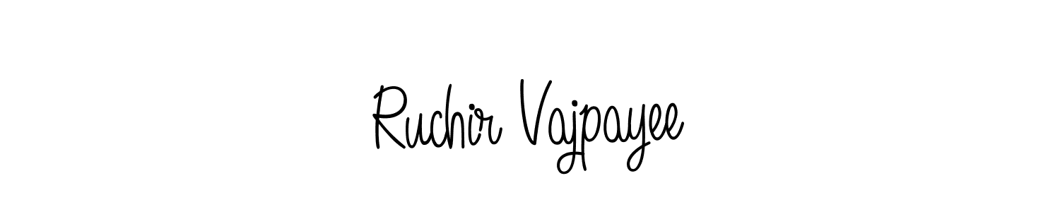 You can use this online signature creator to create a handwritten signature for the name Ruchir Vajpayee. This is the best online autograph maker. Ruchir Vajpayee signature style 5 images and pictures png