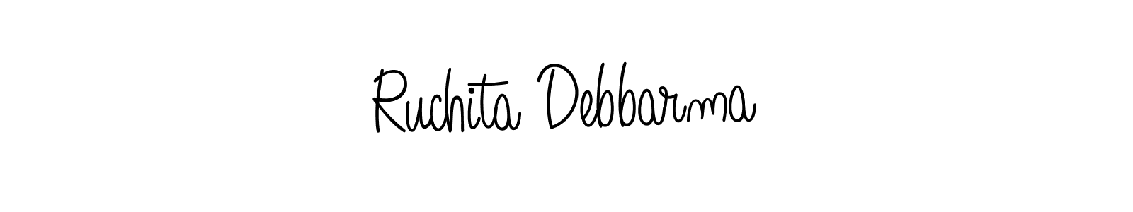 Design your own signature with our free online signature maker. With this signature software, you can create a handwritten (Angelique-Rose-font-FFP) signature for name Ruchita Debbarma. Ruchita Debbarma signature style 5 images and pictures png