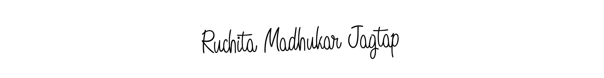 Make a beautiful signature design for name Ruchita Madhukar Jagtap. With this signature (Angelique-Rose-font-FFP) style, you can create a handwritten signature for free. Ruchita Madhukar Jagtap signature style 5 images and pictures png