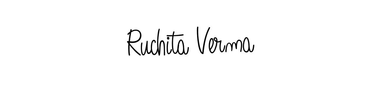 Also You can easily find your signature by using the search form. We will create Ruchita Verma name handwritten signature images for you free of cost using Angelique-Rose-font-FFP sign style. Ruchita Verma signature style 5 images and pictures png