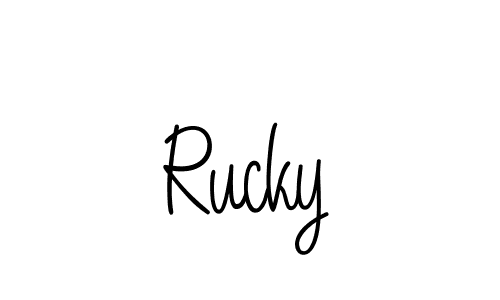 The best way (Angelique-Rose-font-FFP) to make a short signature is to pick only two or three words in your name. The name Rucky include a total of six letters. For converting this name. Rucky signature style 5 images and pictures png