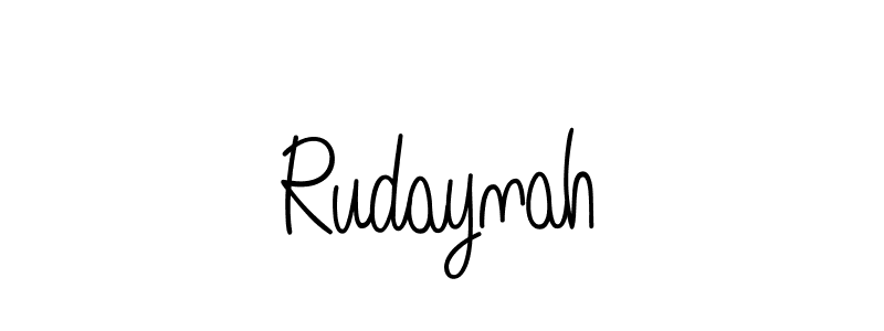 Create a beautiful signature design for name Rudaynah. With this signature (Angelique-Rose-font-FFP) fonts, you can make a handwritten signature for free. Rudaynah signature style 5 images and pictures png